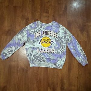 Los Angeles Lakers Sweatshirt Sweater Tie-Dye NBA Basketball Adult Size Med
